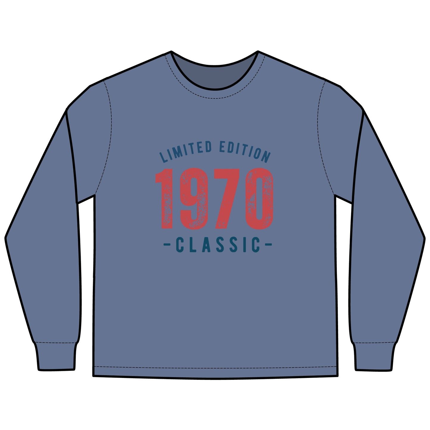 Vintage 1970 Birth Year Long Sleeve T-Shirt